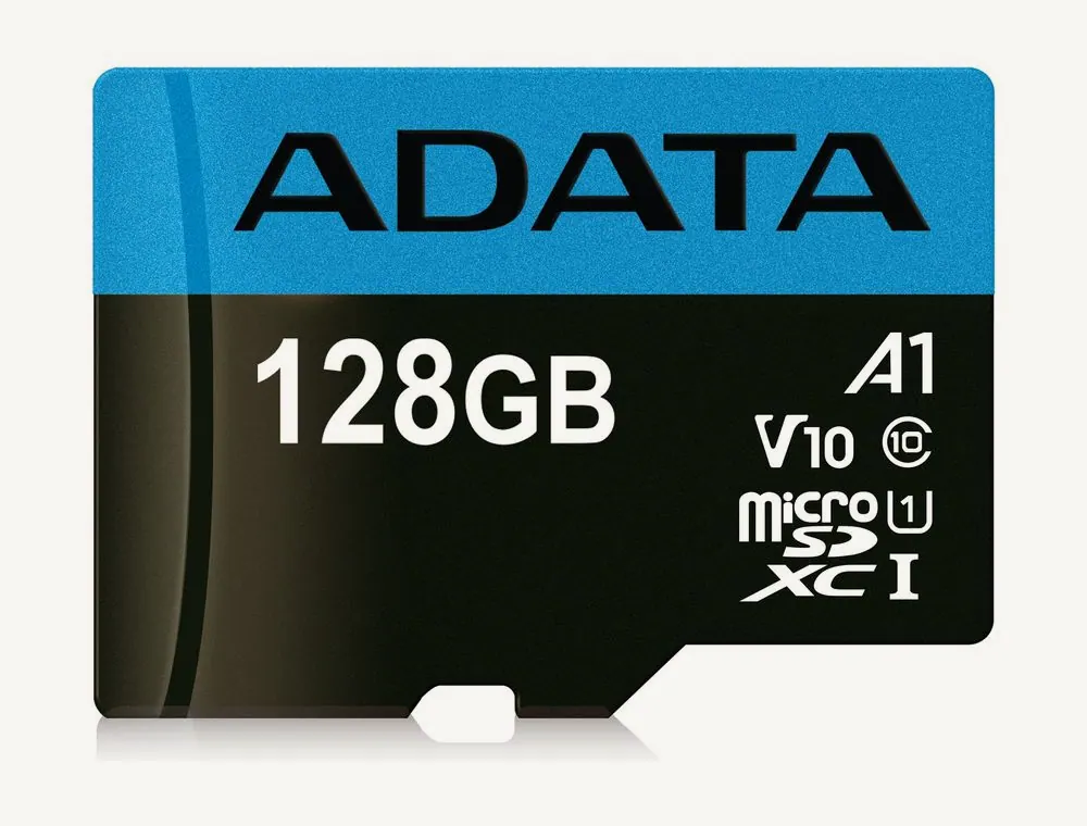 Carte microSDXC ADATA Premier 128 Go A1 V10 vue de face